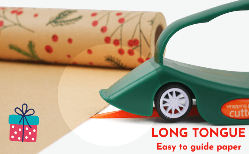 2PC Wrapping Paper Cutter Gift Wrap Cutter Christmas Wrapping Paper Cutter Slider Cutter Tool Paper Roller Cutters for Christmas Gift Wrapping Packing with 3 Replaceable Blades (2PC Black)