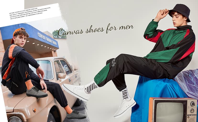 BENPAO Mens White Casual Shoes All Black Fashion Sneakers for Men Low Top Lace Up Canvas Shoes