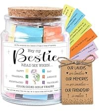 NewEleven Christmas Gifts For Mom, Mom Gifts From Daughters Son on Mother Birthday, Bible Jar, Christian Gift for Wife, Thank You Gift Decorative Inspirational Scripture Jar with 92 Bible Verses