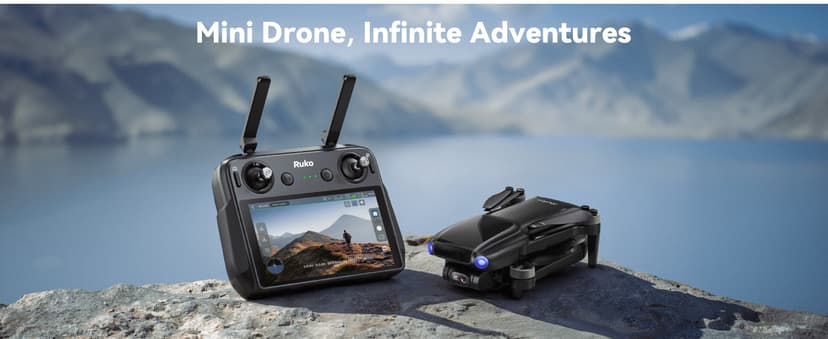 Ruko U11MINI 4K (RC3), Professional 8K Drone with 5.5" Touchcreen, Drones with camera for Adults 4K Video, 3-Axis Gimbal, 20000ft FPV Transmission, Under 249g FAA Exempt, Beginner (64-Min Flight)