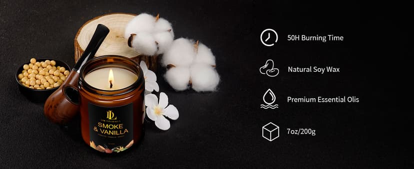Fresh Coffee Candles, Coffee Scented Candle, Natural Soy Candles for Home Scented, Long Lasting with 50 Hour Burn Time, Gifts for Men Women B0F21RT1BQ