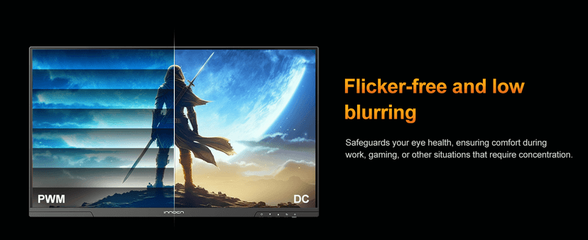 INNOCN 24.5" 2K QHD 2560 x 1440P 240Hz Monitor, Gaming Console Ready, Mini-LED Precisely Local Dimming, Monitor for Mac, HDMI 2.1, DP 1.4, Height Pivot Adjustable Stand, Black - 25M2S