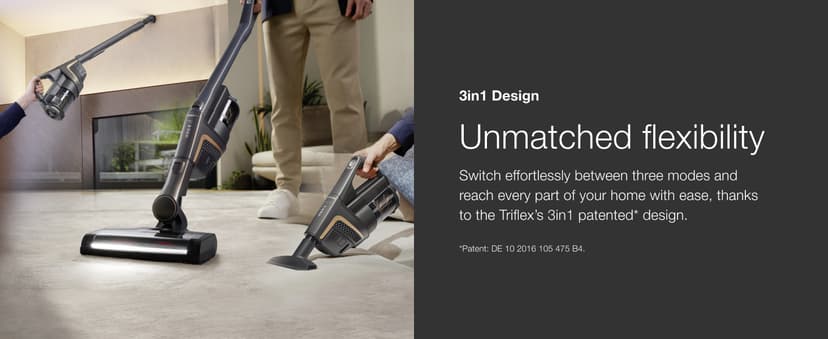 Miele Triflex HX2 Pro Cordless Stick Vacuum Cleaner, 120 min runtime, Infinity Grey PearlFinish / Rose Gold