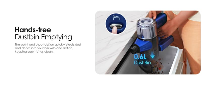 Tineco Pure ONE S50 Pro Cordless Stick Vacuum Cleaner, 200AW Powerful Suction, Zero Tangle Brush, 95Min Runtime, 180° Foldable Tube, 120° Green Light, Easily Tackles Large Debris Stick Vacuum