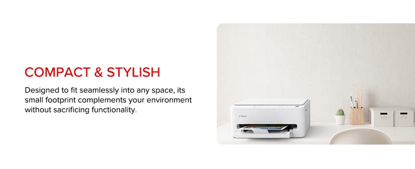 Canon PIXMA TS4320 Wireless Color Inkjet Printer for Duplex Printing, White – Cost Efficient Home Printer with Copier/Scanner, Compact Design, Easy Setup, 1 Year Limited Warranty