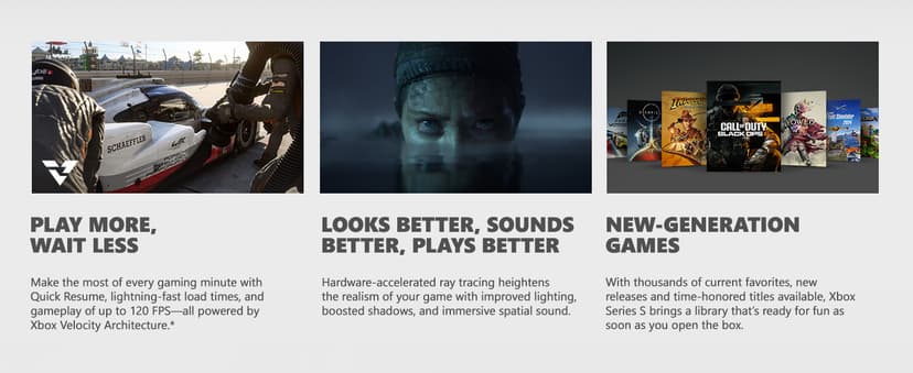 Xbox Series S - All Digital Gaming Console - 512GB SSD - Includes Xbox Wireless Controller - 120FPS - Robot White