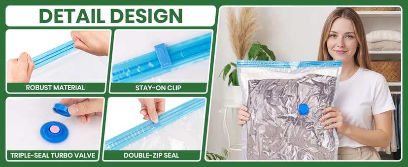 Vacuum Storage Bags,20Pack Vacuum Seal Bags with Electric Air Pump,Vacuumm Seal Bag for Clothing,Travel,Clothes,Comforters,Blankets,Pillows-4 Jumbo+4 Large+4 Medium+4 Small+4 Roll Up Space Saving Bag