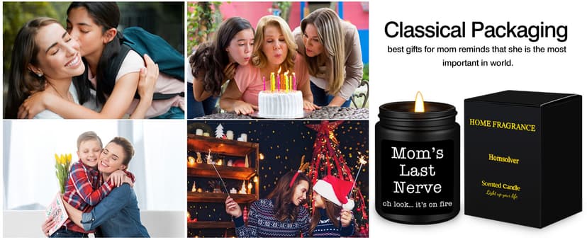 Homsolver Gifts for Mom from Daughter Son, Best Mom Gifts, Funny Mom, Birthday Thanksgiving for Mom Stepmother Adoptive Mother, Mom's Last Nerve