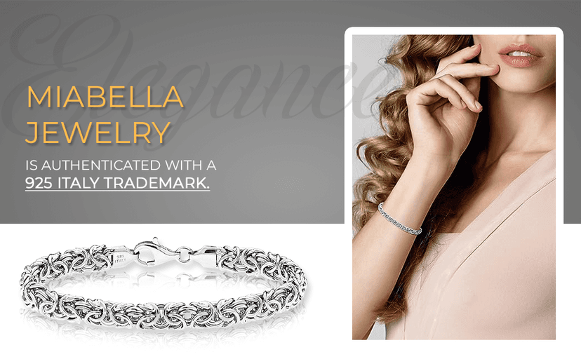 Miabella Italian 925 Sterling Silver Byzantine Bracelet for Women, Handmade in Italy
