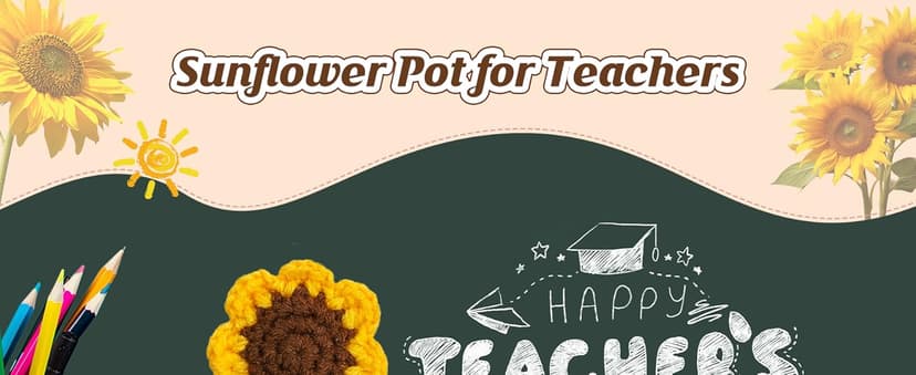 MBL Sunflower Christmas for Women Teacher - Thank You Appreciation Emotional Inspirational Support Crochet Sunflowers Gifts for Men Coworker Boss Lady Friend Thanksgiving Retirement Stocking Stuffers