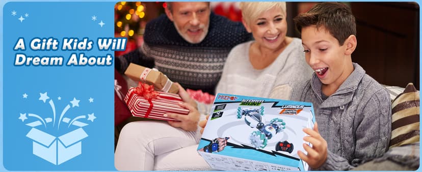 PREPOP Gesture Sensing RC Stunt Car, Birthday for Age 6 7 8-12 13+ Year Old Boys - Cool Toys for Kids, Hand Controlled Remote Control Twist Vehicle with Lights & Music, 4WD Rotating