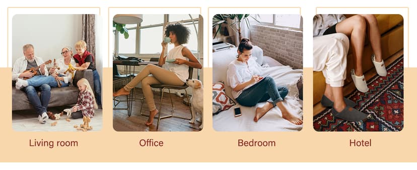 ATHMILE House Slippers for Women Men Indoor Barefoot Slippers Socks Furry Slip on House Shoes Cozy Comfy for Home Bedroom Travel Yoga