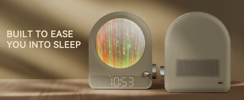 Vivilumens Sound Machine Alarm Clock, Gentle Sunrise Wake Up Light Alarm Clock for Heavy Sleepers Adults, Dimmable Night Light & RGB Meteors Lights Mode, 10 Natural Sounds, Great Gifts for Her