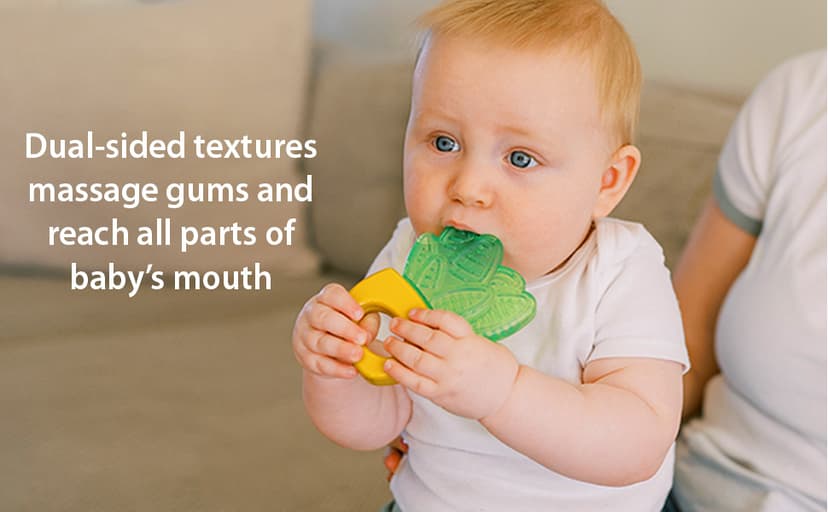 Dr. Brown's AquaCool Water-Filled Teether, Cooling Baby Teether Toy for Sore Gums, Green Cactus, BPA Free, 3m+, 2-Pack