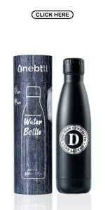 Onebttl Onebttl Personalized Gifts for Men with Initials, Monogrammed Travel Tumbler for Him, Custom Coffee Cups, Unique Birthday Christmas Gifts for Men who Have Everything, Black, 20oz, J