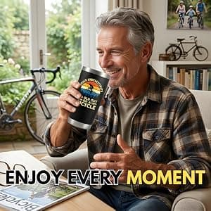 Gifts for Bikers - Cycling Tumbler 20oz - Cool Gifts for Cyclists Riders Triathlete Bicycle Lover, Fathers Day Mother Days Christmas Birthday Cycling Mug Bicycle Coffee Cup B0GSPZFS4R