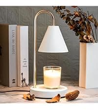 Candle Warmer Lamp with Timer Dimmer, Birthday Gifts for Mom Women Friend Sister, House Warming Gifts, Vintage Clear Wax Melt Warmer, Fall Decorations Office Apartment Dorm Room Home Decor