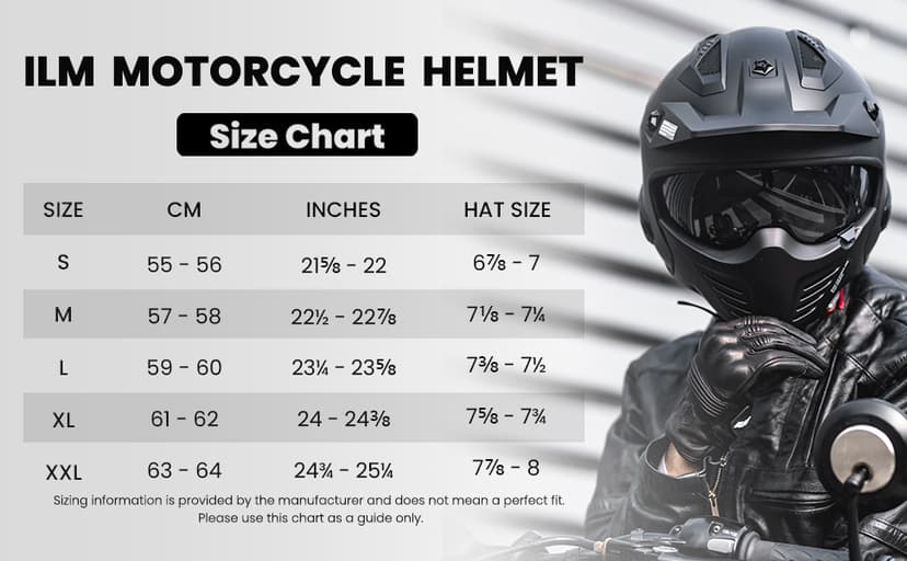 ILM Open Face Motorcycle 3/4 Half Helmet for Dirt Bike Moped ATV UTV Motocross Electric Cruiser Scooter DOT Model 726X(Matte Black,L)