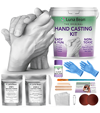 Luna Bean Hand Casting Kit – The Original Hand Mold Kit for Couples – Birthday Gifts, Bridal Shower, Wedding, Engagement Gifts for Her Him Anniversary for Men Women Wife Husband Boyfriend Girlfriend