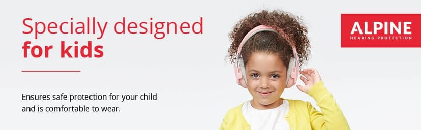 Alpine Muffy Kids - Hearing Protection - CE & ANSI Certified - Adjustable for Ages 3-16 years - Noise Cancelling Headphones - 25dB Sound Reduction Ideal for Protection and Concentration Aid – Black