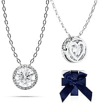 Heart Pendant Necklace for Her Moissanite Lab-Created Gem Jewelry for Women I Love You S925 Sterling Silver Gifts to Wife Girlfriend Mom Daughter Anniversary Birthday Christmas Valentines Day