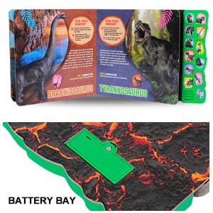 Dinosaur Toys,Dinosaur Sound Book with Pack of 12 Toy Figures,Realistic Roars,Interactive Perfect for Kids Dinosaurs Educational Toys for 3 4 5 6Year Old Boys&Girls