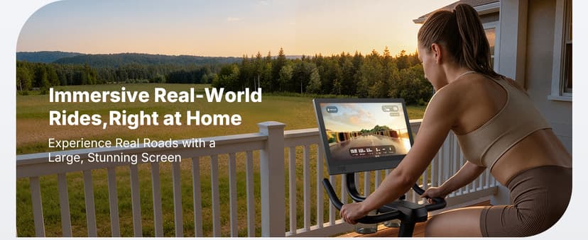 MERACH Exercise Bike, Brake Pad Stationary Bike with Exclusive App, Low Noise Indoor Cycling Bike with 300lbs Weight Capacity, Tablet Mount and Fitness Courses for Weight Loss