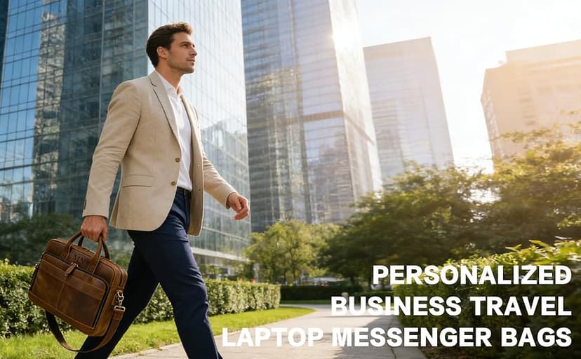 Personalized Leather Bag for Men, Full Grain Handcrafted Leather Briefcase with Multiple Compartments, Custom Business Laptop Messenger Bags,Top Choice Gifts for Birthdays, Christmas, Graduation