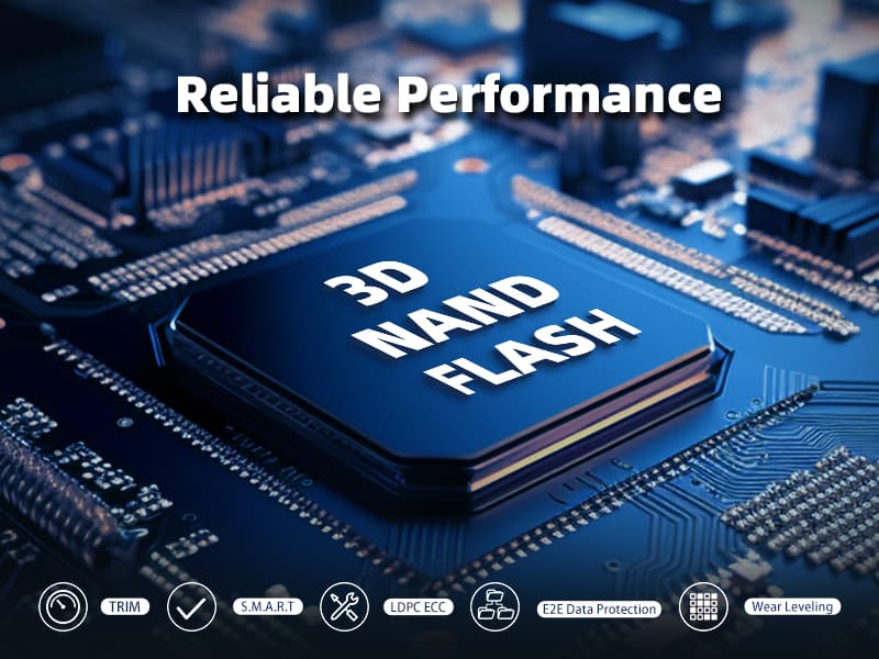 KingSpec SSD 256GB, M.2 NVMe Gen3x4 SSD 2280 - Up to 2400MB/s, Internal Solid State Drive with 3D NAND Flash, Compatible with Desktop and Laptop