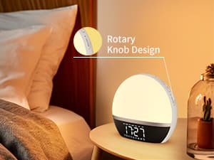 SoundLegend FM Radio Sunrise Alarm Clock Sound Machine Wake-Up Light Sunrise Sunset Simulation Adjustable Volume Brightness Sleep Aid 13 Colors 23 Sounds 28 Tunes Snooze Dual Alarm 4 Timers