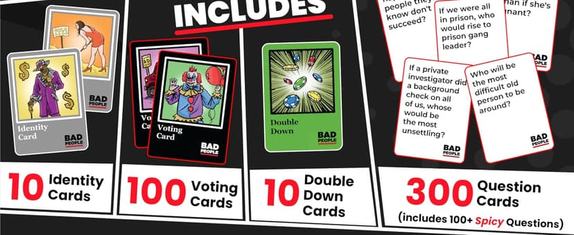 BAD PEOPLE Party Game + After Dark Set – Hilarious Adult Card Game for Friends & Game Night | Funny Conversation & Icebreaker Board Game for Parties, Pregames, Social Gatherings & Fun Gift Ideas