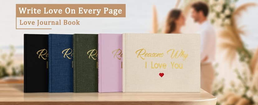 Artmag What I Love about You Fabric Book, Fill-in-the-Blank Love Journal Book for Couples Husband Wife Him Her Birthday Christmas Gifts Stocking Stuffer (Black) B0FNDNP2N3