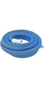 Poolmaster Manual Pool Vacuum Hose, 35 Ft x 1-1/2” for Inground & Above Ground Pools, Not for Automatic Cleaners, Kink-Free, Heavy Duty Pool Cleaner Hose with Swivel Cuff – Made in USA