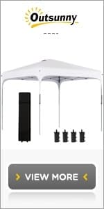 Outsunny 10 x 10 ft Pop Up Canopy Tent with Sidewalls, UPF50+ Outdoor Portable Instant Canopy Shelter with Carry Bag, Sandbags, Adjustable Height for Parties, Events, Camping, Light Gray