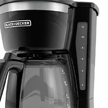 BLACK+DECKER 12-Cup Digital Coffee Maker, Programmable, Washable Basket Filter, Sneak-A-Cup, Auto Brew, Water Window, Keep Hot Plate, Black