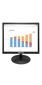 SKitphrati 20" PC Monitor 1600x900 75Hz 5MS HDMI Monitor LED Viewing Angle 95° (Horizontal) with HDMI VGA Input, 76% sRGB, VESA Wall Mount, TN Panel, Black