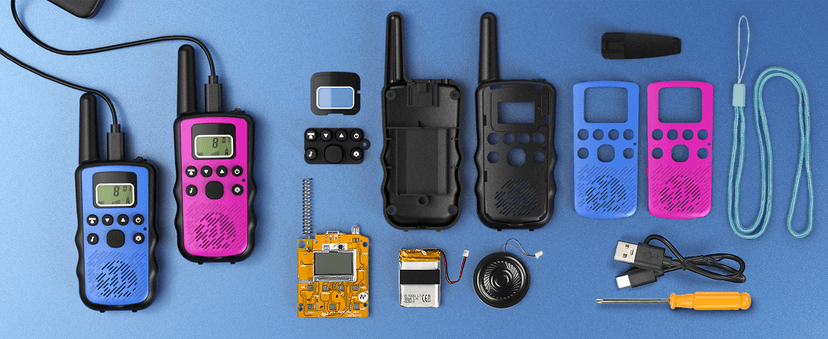 Stem Kits Walkie Talkies for Kids - Science Projects Kit for Kid Age 8-12 Year Old DIY Toys for Teen - Tech Toy Gifts for Boys Girls Ages 10-12 - Rechargeable Walkie-Talkies Long Range 2 Pack