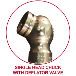 Milton S-925 Pencil Tire Pressure Gauge for Trucks, RV’s & Bicycle Tires, Single Head Chuck with Built-in Deflator Valve, Durable Plated Brass, Pressure Measured in PSI & kPa