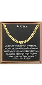 JoycuFF Mens Cuban Link Chain Necklace for Boyfriend Gold Silver Stainless Steel 6MM 10MM Hip Hop Anniversary Birthday Christmas Jewelry for Men