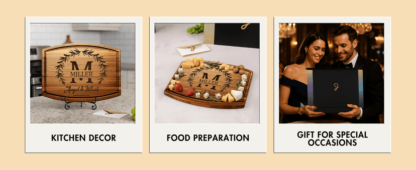 Personalized Wedding Gifts for Couples 2025, Custom Walnut Cutting Board for Kitchen, Personalized Bridal Shower, Best Wedding Registry and Engagment Gift