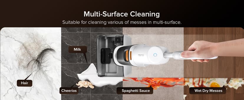 roborock F25 GT Vacuum Mop All in One, Wet Dry Vacuum Cleaner Cordless, 20000Pa Floor Cleaner Machine for Tile Hardwood Wood Vinyl Floor, Edge to Edge Self Cleaning Electric Mop with 180° Lie-Flat