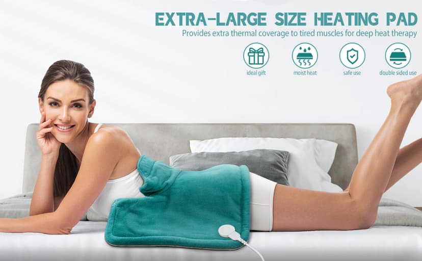 Neck Shoulder Heating Pad Gift for Back Pain Relief, Electric Weighted Heat Pads for Cramps, Leg and Foot, Gifts for Christmas, Mothers Day, Fathers Day, Birthday, Women, Men, Mom, Dad