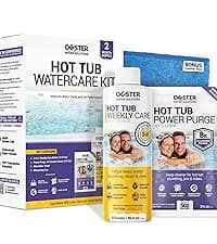 Bio Ouster 3in1 Weekly Hot Tub Cleaner, Conditioner, Clarifier - Hot Tub Chemicals for Standard & Inflatable Spas - Spa Chemicals for Crystal Clear & Sparkling Clean Water - Made in USA (4 Week Kit)