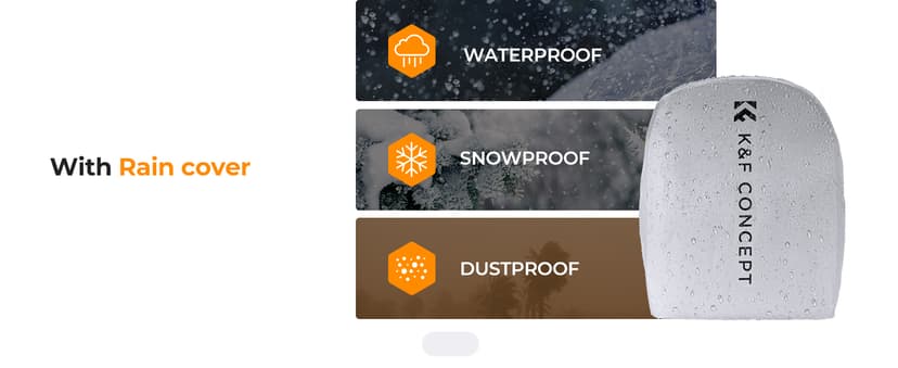 K&F CONCEPT Camera Bag Backpack, Professional DSLR/SLR/Mirrorless Camera Backpack, Photography Camera Case with Tripod Holder & Rain Cover Compatible with Canon/Sony/Nikon/FUJIFILM