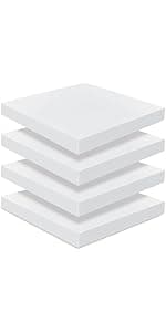 Frienda 4 Pack 1" x 18" x 18" Upholstery High Density Foam Cushion Seat Replacement Square Cut to Size Foam Couch for Patio Furniture Commercial Dinning Chair Couches Benches Padding DIY Projects