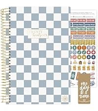 bloom daily planners HARDCOVER 2026 Planner (January to December) - A5 Task Goal Planner for Women - Monthly & Weekly Inspirational Agenda Book - 5.5" x 8.25" - Linen, Green