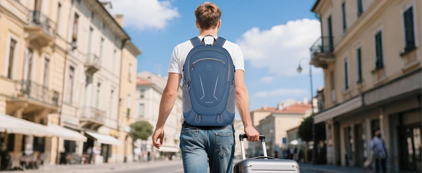 MIYCOO Backpack - Ultra Lightweight Packable Backpack for Travel Camping, 45L Hiking Back Pack Waterproof Foldable Daypack for Men Women Blue