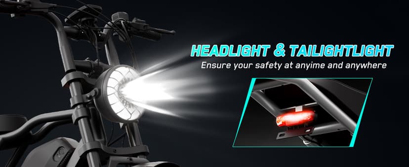 TST Electric Bike for Adults 1500W Peak 20" Fat Tire All-Terrain E-Bike 60/110 Miles 28 MPH Electric Dirt Bike - 48V 15/25 AH Battery Tested to UL 2849 Powered Electric Bicycle