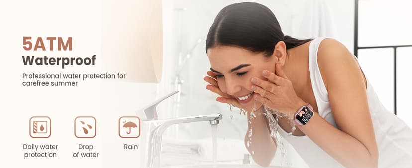 AKUMAKA Smart Watches for Women (Android/iPhone), 1.83" HD Smart Watch with Calls/Messages/Notifications, Sleep/Heart Rate/SpO2/Blood Pressure Monitor, 110+ Sports Modes Fitness Tracker Watch, 1000mAh Battery