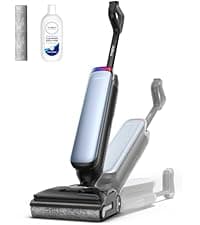 Tineco Floor ONE S5 Smart Cordless Wet Dry Vacuum Cleaner and Mop for Hard Floors, Digital Display, Long Run Time, Great for Sticky Messes and Pet Hair, Space-Saving Design, Blue